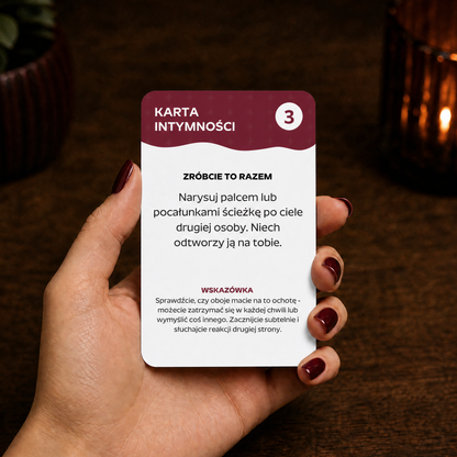 SPARK Intymność i Seks: Karta Intymności poziom 3, zadanie narysowania ścieżki po ciele partnera