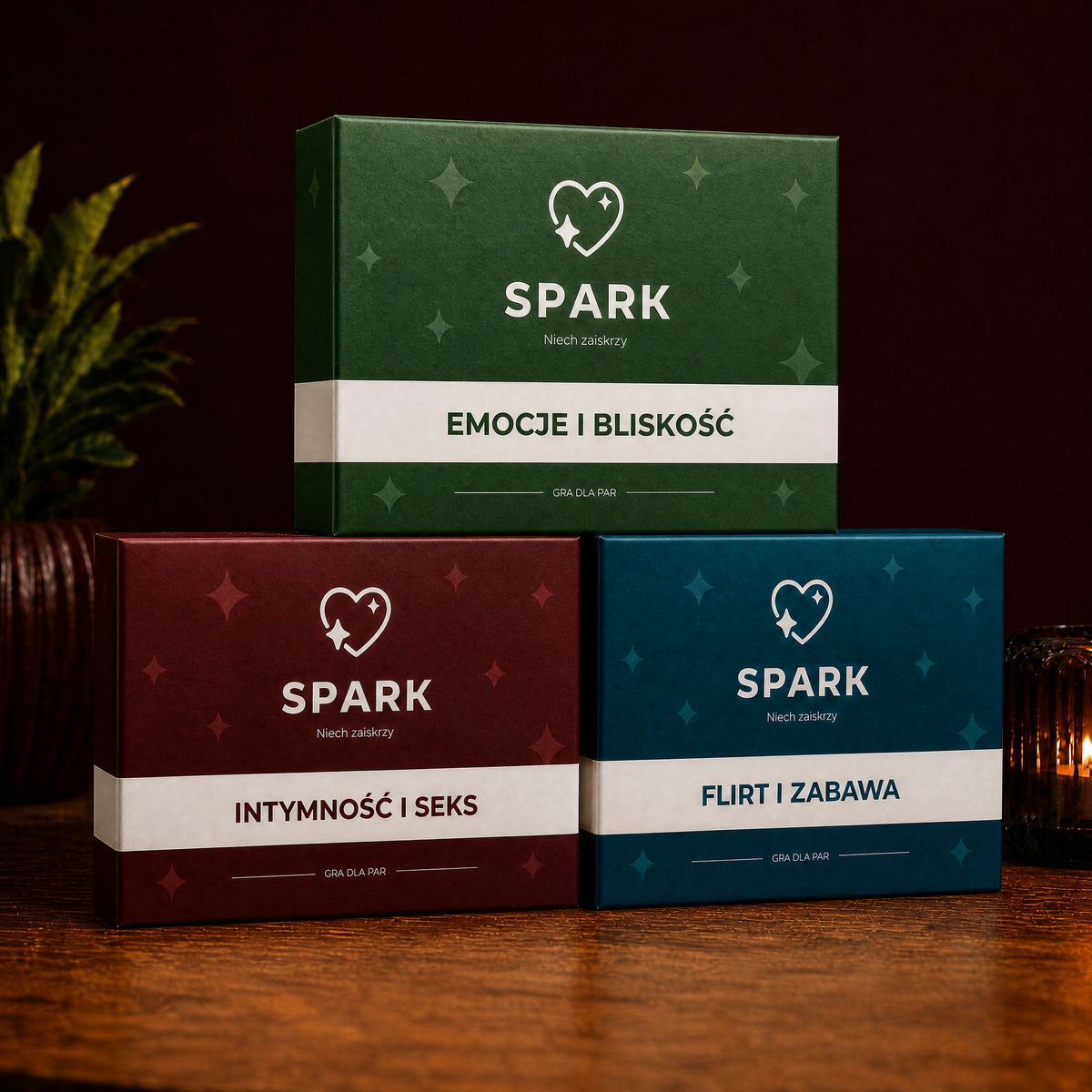 SPARK Zestaw 3 Gier (Emocje + Flirt + Intymność)